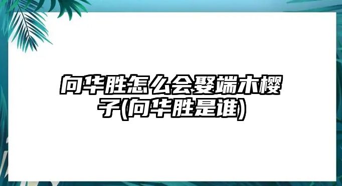 向華勝怎么會(huì )娶端木櫻子(向華勝是誰(shuí))