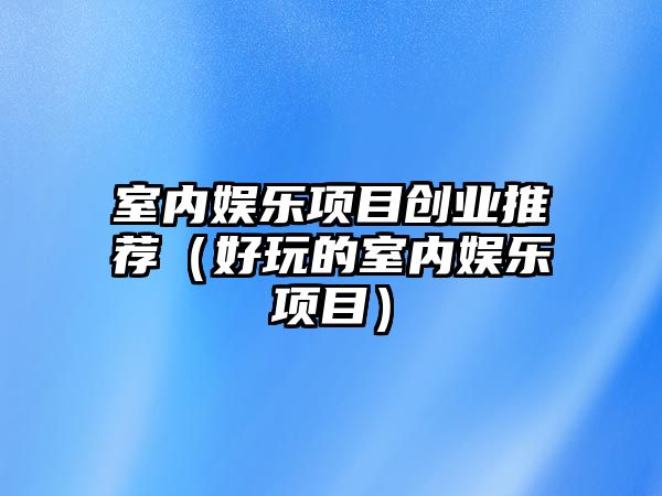 室內娛樂(lè )項目創(chuàng  )業(yè)推薦（好玩的室內娛樂(lè )項目）