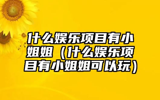 什么娛樂(lè )項目有小姐姐（什么娛樂(lè )項目有小姐姐可以玩）