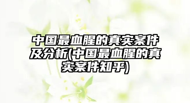 中國最血腥的真實(shí)案件及分析(中國最血腥的真實(shí)案件知乎)