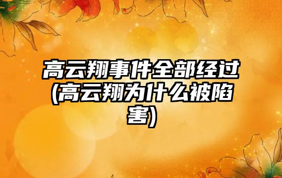 高云翔事件全部經(jīng)過(guò)(高云翔為什么被陷害)