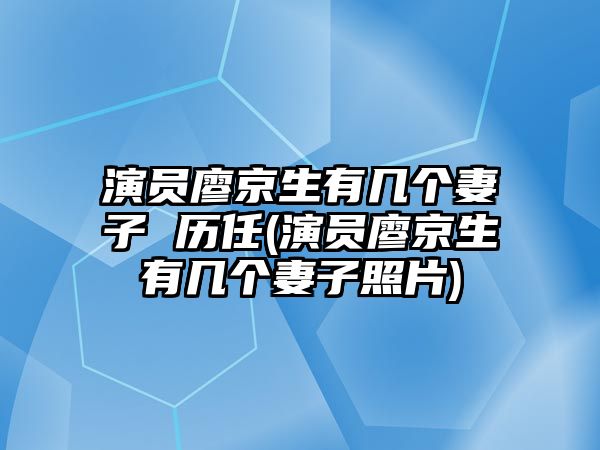 演員廖京生有幾個(gè)妻子 歷任(演員廖京生有幾個(gè)妻子照片)