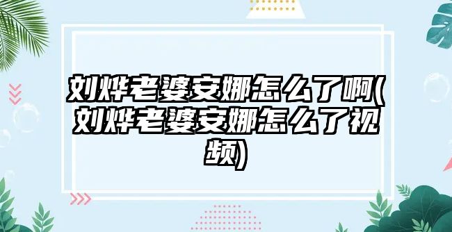 劉燁老婆安娜怎么了啊(劉燁老婆安娜怎么了視頻)