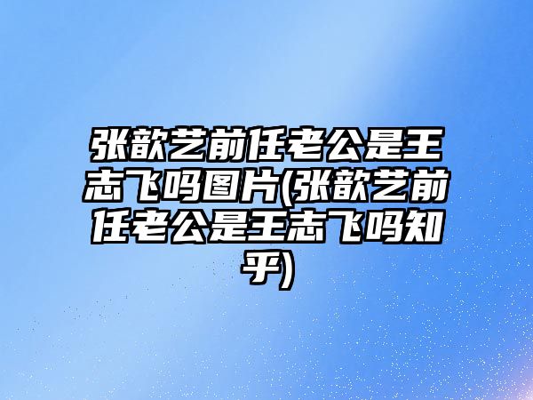 張歆藝前任老公是王志飛嗎圖片(張歆藝前任老公是王志飛嗎知乎)