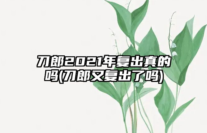 刀郎2021年復出真的嗎(刀郎又復出了嗎)