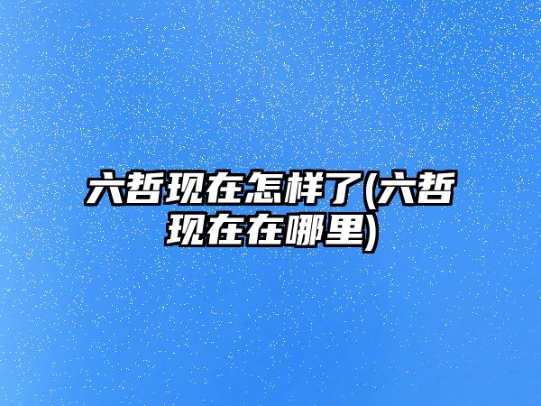 六哲現在怎樣了(六哲現在在哪里)