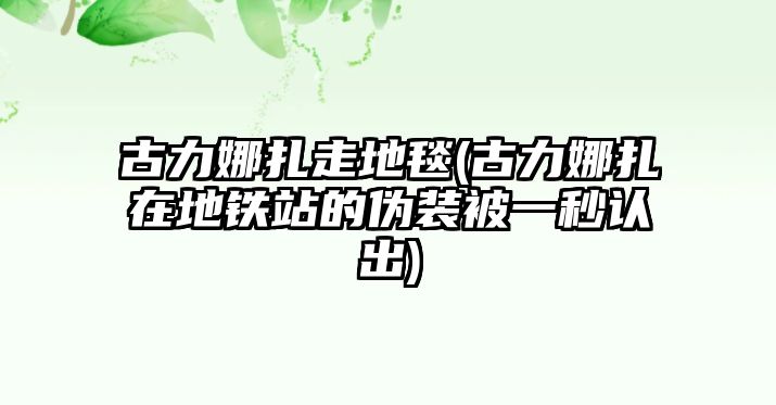 古力娜扎走地毯(古力娜扎在地鐵站的偽裝被一秒認出)