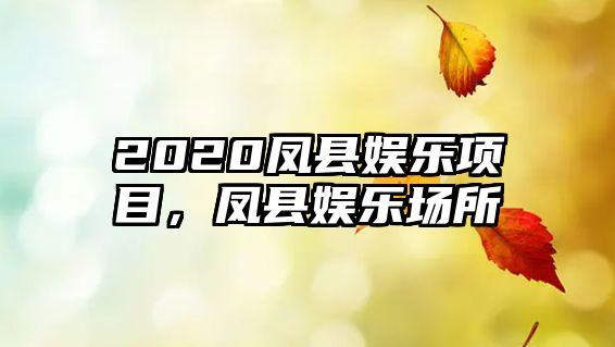 2020鳳縣娛樂(lè )項目，鳳縣娛樂(lè )場(chǎng)所