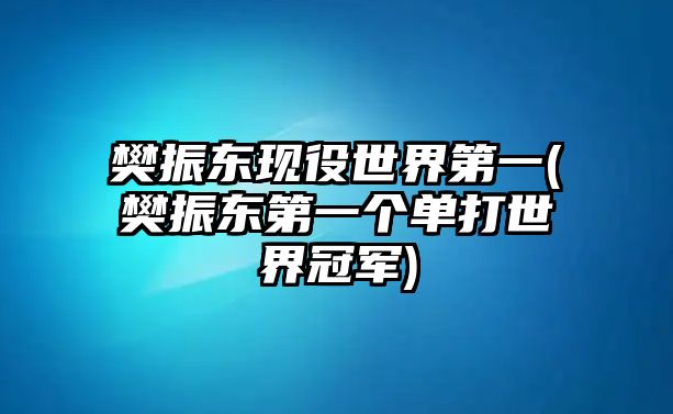 樊振東現役世界第一(樊振東第一個(gè)單打世界冠軍)