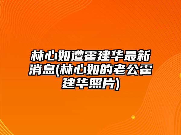 林心如遭霍建華最新消息(林心如的老公霍建華照片)