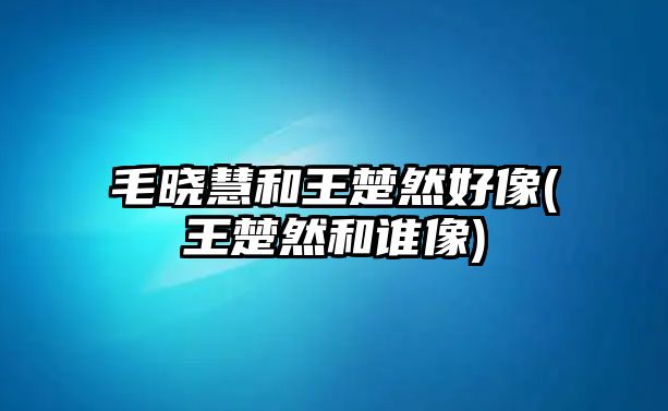 毛曉慧和王楚然好像(王楚然和誰(shuí)像)