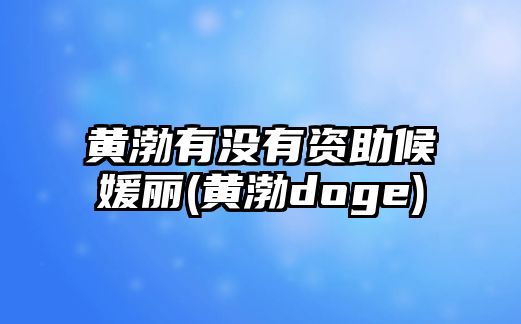 黃渤有沒(méi)有資助候媛麗(黃渤doge)