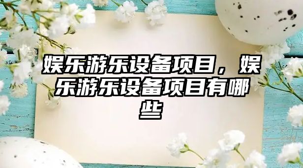 娛樂(lè )游樂(lè )設備項目，娛樂(lè )游樂(lè )設備項目有哪些