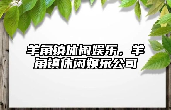 羊角鎮休閑娛樂(lè )，羊角鎮休閑娛樂(lè )公司