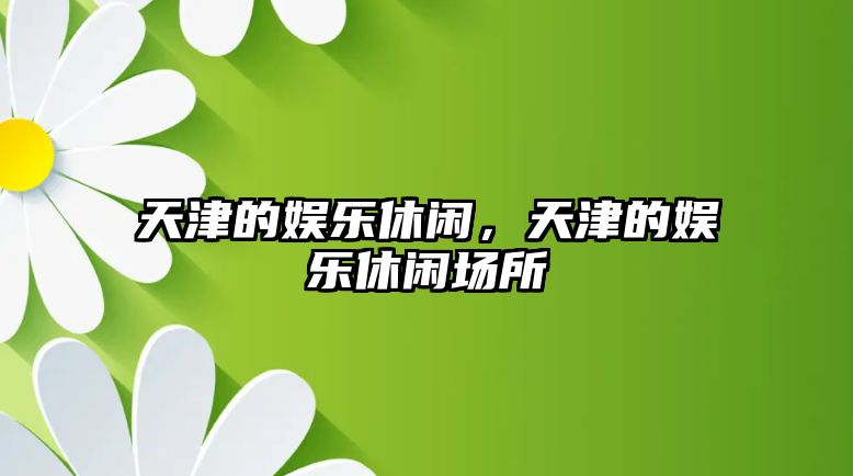 天津的娛樂(lè )休閑，天津的娛樂(lè )休閑場(chǎng)所