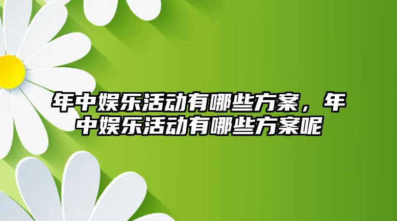 年中娛樂(lè )活動(dòng)有哪些方案，年中娛樂(lè )活動(dòng)有哪些方案呢