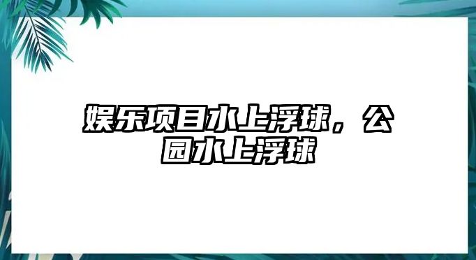 娛樂(lè )項目水上浮球，公園水上浮球