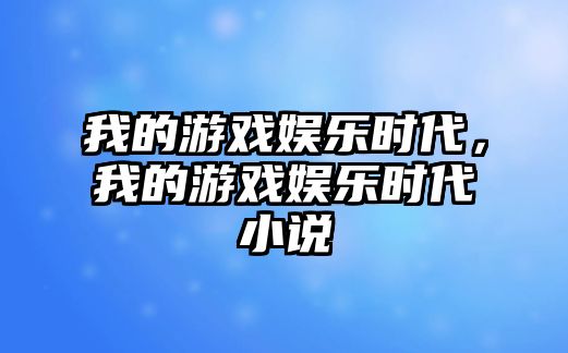 我的游戲娛樂(lè )時(shí)代，我的游戲娛樂(lè )時(shí)代小說(shuō)