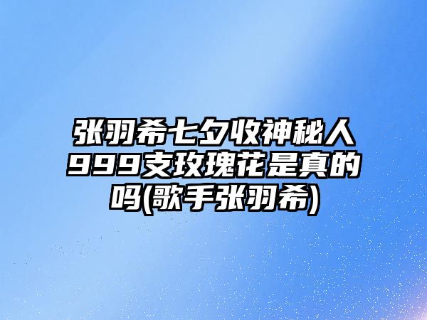 張羽希七夕收神秘人999支玫瑰花是真的嗎(歌手張羽希)