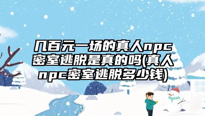 幾百元一場(chǎng)的真人npc密室逃脫是真的嗎(真人npc密室逃脫多少錢(qián))