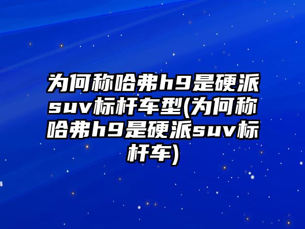 為何稱(chēng)哈弗h9是硬派suv標桿車(chē)型(為何稱(chēng)哈弗h9是硬派suv標桿車(chē))