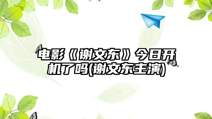 電影《謝文東》今日開(kāi)機了嗎(謝文東主演)