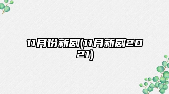 11月份新劇(11月新劇2021)