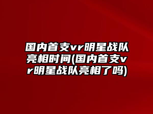 國內首支vr明星戰隊亮相時(shí)間(國內首支vr明星戰隊亮相了嗎)