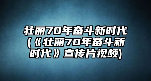 壯麗70年奮斗新時(shí)代(《壯麗70年奮斗新時(shí)代》宣傳片視頻)