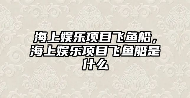 海上娛樂(lè )項目飛魚(yú)船，海上娛樂(lè )項目飛魚(yú)船是什么