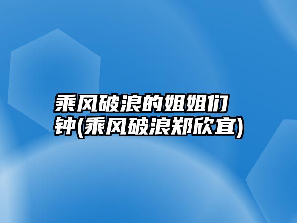 乘風(fēng)破浪的姐姐們 鐘(乘風(fēng)破浪鄭欣宜)