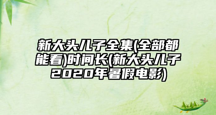 新大頭兒子全集(全部都能看)時(shí)間長(cháng)(新大頭兒子2020年暑假電影)