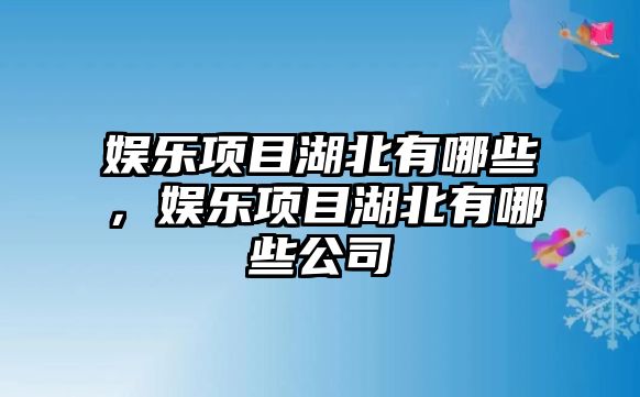 娛樂(lè )項目湖北有哪些，娛樂(lè )項目湖北有哪些公司