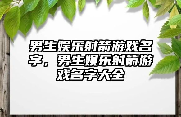 男生娛樂(lè )射箭游戲名字，男生娛樂(lè )射箭游戲名字大全